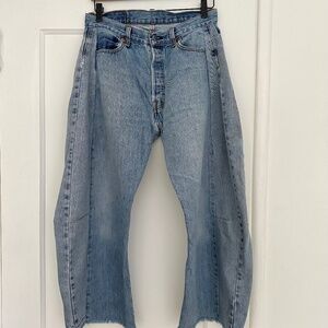 B SIDES Lasso Rework Cropped Wide-leg Jeans Levi’s
